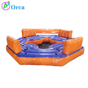 Canapé-lit flottant gonflable géant hermétique en PVC, <span class=keywords><strong>plateforme</strong></span> gonflable avec dossier inclinable pour parc aquatique - Product Image 3