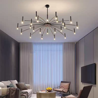 Plafonnier moderne occidental simple pour salon, D180cm, charmant luminaire décoratif de bureau, plafonnier artistique à plusieurs têtes pour la maison