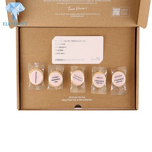 Coffret de beauté écologique carré personnalisé, boîte cosmétique pliable en kraft - Product Image 5
