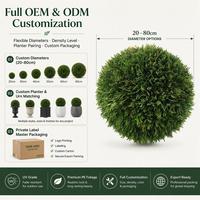 Boule d'herbe de plante artificielle résistante aux UV de 50cm de OH Arts de vente chaude pour la boule d'herbe de décoration suspendue par plafond d'intérieur et d'extérieur