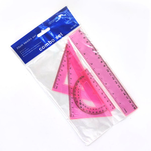 Nuevo Juego de Reglas de Medición Transparentes de Color Rosa, 4 Piezas, Juego de Reglas Rectas de Plástico de 20 cm para Uso Familiar y Escolar - Product Image 2