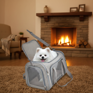 Hafif, Büyük Kapasiteli, Katlanabilir, Havayolu Onaylı, Nefes Alabilen, Şık Oxford Kumaştan Kedi ve Köpek Taşıma Çantası - Product Image 1