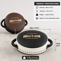 Cible de frappe ronde en cuir microfibre pour entraînement d'impact MMA, Kickboxing, Arts Martiaux