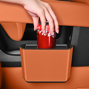 YECAI Luxus Auto-Mülleimer Kreativer Leder-Hängeorganizer für Rücksitz und Seitentür Multifunktionaler Universaler Behälter - Product Image 1