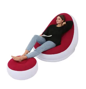 K & B Bán Lớn Tùy Chỉnh Gấp Lười Biếng Air Sofa Giường PVC Inflatable Sofa Và Phân