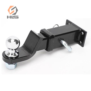 Convient au récepteur de 2 pouces 7500lbs Kit d'attelage amélioré de 6 pouces noir Enjoin 2 pouces Ball & Pin Trailer Hitch Ball Mount - Product Image 4
