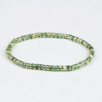 Bracelets extensibles en pierres précieuses de serpentins naturels de 4 mm, petits, pour femmes, hommes et filles