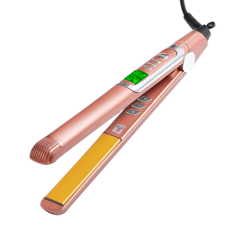 Titanium Plate LCD Display Hair Straightener Flat Electric Hair Care Styling Appliances 1-Year Home Car Usage Household RV