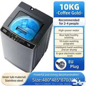 Machine à laver automatique à pulsateur de petite taille de 10 kg avec grande capacité d'élution et de séchage automatique pour le linge - Product Image 1