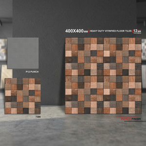 กระเบื้องปูพื้นลายปั๊มนูน ขนาด 16x16 นิ้ว (40x40 ซม.) หนา 9-12 มม. ผิวด้านเคลือบแบบ Rustic สำหรับพื้นที่จอดรถ ป้องกันการลื่น เหมาะสำหรับพื้นที่ภายนอก - Product Image 6