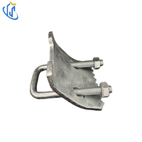 UTTERLY UTT1103 Support de profilé sans perçage, conception à boulon en U carré pour fixation de profilé sur bride de poutre en I, acier au carbone revêtu Dacromet