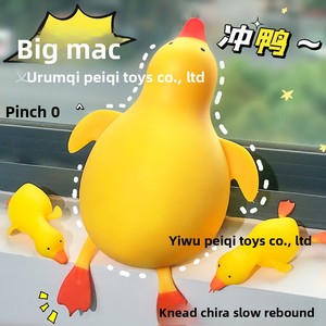 Nuevo pato amarillo de goma extragrande para aliviar el estrés, lindo y relleno, multicolor, para apretar y desahogar tus frustraciones - Product Image 4