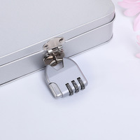 Cadenas de sécurité mini en acier inoxydable avec mot de passe pour armoire, porte, bagage, sac à dos, anti-vol, type boîte mystère