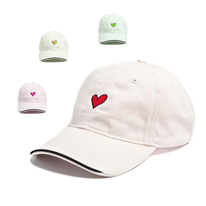 หมวกเบสบอลปักลายแบบไม่มีโครงสร้าง6แผงหมวกแบบเรียบๆแบบไร้โครงสร้าง - Product Image 1