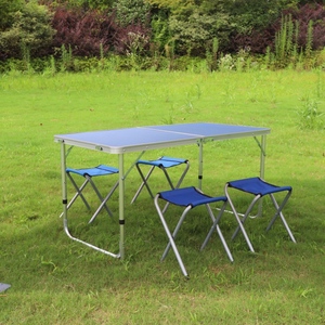 <span class=keywords><strong>Table</strong></span> pliante d'extérieur noire élégante, design en alliage d'<span class=keywords><strong>aluminium</strong></span> portable pour le camping, la plage, le barbecue, avec revêtement imperméable, 1 an de garantie - Product Image 2