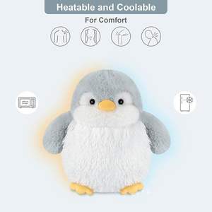 Peluche pingouin micro-ondable personnalisée, peluche pingouin micro-ondable parfumée à la lavande avec coussin chauffant, animal en peluche pingouin - Product Image 1