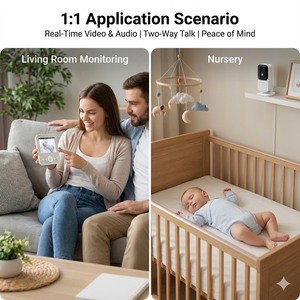 KT-902S Secure No WiFi Baby Monitor with Camera and Audio Night Vision Two Way Talk Temperature Monitoring <b>System</b> - Product Image 4