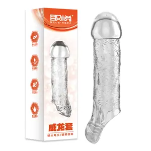 Mingli Trading Co. LTD quicue Weilong Raptor Thunder Dragon Set kristal transparan pria cincin kondom Set Penis dewasa TPE