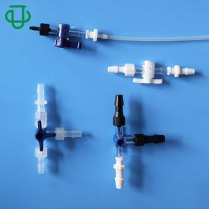 Válvula de Paso de Una Vía con Conexión Luer Lock de Plástico Resistente a Químicos JU, Válvula de Tres Vías de PP para Impresora de Solventes - Product Image 6