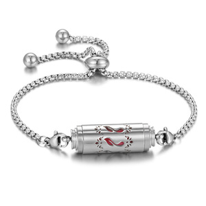 Bracelet chaîne diffuseur d'aromathérapie en acier inoxydable style punk - Product Image 2