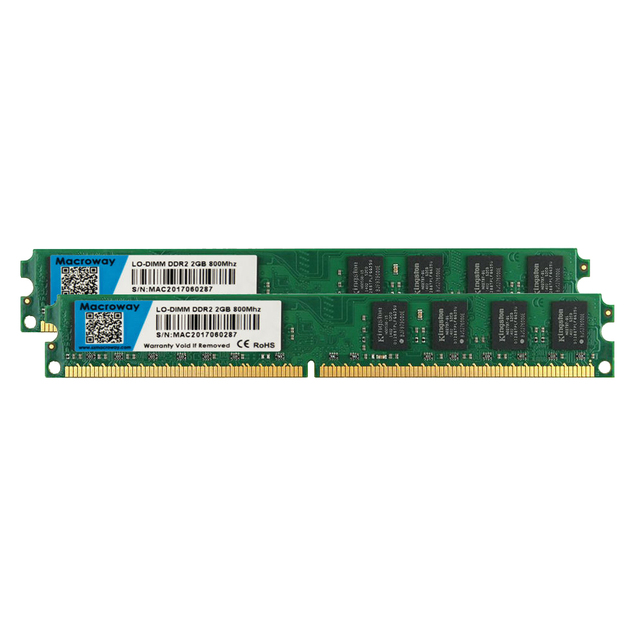 Desktop PC RAM DDR2 2GB 800MHz PC2-6400S DIMM 240-Pin 1.8V Computer Memory