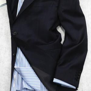 Black Fine Stripe 100% <strong>Wool</strong> Business Suits Set DIY Bespoke Single Breasted Breathable B2B Bulk Custom Made Italian/<strong>UK</strong> - Product Image 5