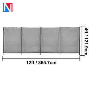 Valla de piscina de 12x4 pies con <span class=keywords><strong>kit</strong></span> de sección y barrera de malla extraíble para exteriores - Product Image 4