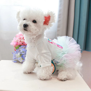 Robe classique imprimée Joyeux Anniversaire pour petits et moyens chiens, chiot, jupe tutu de princesse pour mon anniversaire, tenue d'anniversaire pour animaux de compagnie - Product Image 5