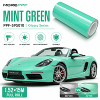 Film de protection de véhicule (PPF) en TPU aliphatique de la série Crystal Vert Menthe, auto-réparant, anti-jaunissement, hydrophobe, vente en gros, coloré