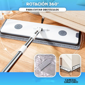 Customized Eco-Friendly Clean Mops 2pcs Microfiber Floor Mops Telescopic Stainless Steel Handle High Capacity 80-90% Dehydration - Product Image 4