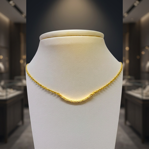 Bella S925 14K Gold Plated Luxury <b>Statement</b> Sapphire Citrine <b>Necklace</b> Circling Setting Customizable for Retail OEM/ODM Made - Product Image 2
