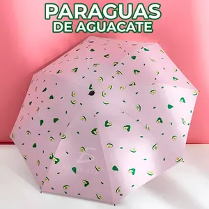 Parapluie pliant avec protection UV, diamètre ouvert de 98 cm, tissu en nylon 190T, cadre en alliage à 8 baleines, ouverture manuelle, design mignon, en - Product Image 5