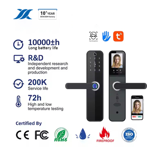 Nút mở cửa điện tử không cần chìa khóa Khóa cửa thông minh có camera và vân tay Chống nước Wifi/BT Khóa cửa gỗ nhôm Khóa kỹ thuật số - Product Image 1