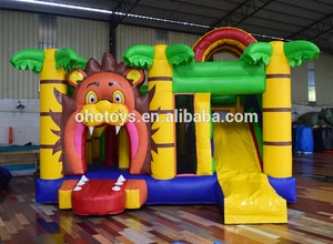 Saltando castillo con tobogán comercial rebote casa los niños inflables gorila - Product Image 5