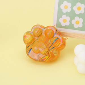 ของเล่นบีบมือรูปอุ้งเท้าแมวน่ารัก ลายเส้นนูนๆ ทำจากมอลโทส ของเล่นบีบคลายเครียดสำหรับเด็กและผู้ใหญ่ - Product Image 6