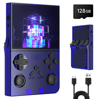 Console de jeu portable rétro portable avec plus de 15000 jeux classiques et écran de 3.5 "-Lecteur de jeu Linux R36 Open Source, 64 Go/128 Go