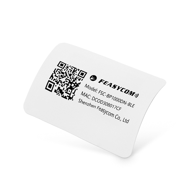 Feasycom FSC-BP1000DN Ultrathin BLE 5.1 iBeacon Tracking Tags Eddystone Flexible Paper Design Bluetooth Beacon Card with NFC
