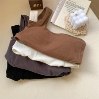 Débardeur Femme Épaule Unique Taille Haute Style Doux et Tendance pour Jeunes Filles