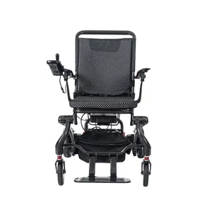 Cadeira de rodas elétrica portátil com estrutura de fibra de carbono para idosos, novo design por atacado