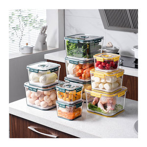 Factory direct supply plastic refrigerator organizer bins Stackable fridge storage box kitchen organizer fridge organizer set