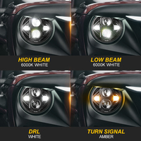 Haute qualité 7 pouces feux de croisement DRL tourner Singal ambre Angel Eye SAE phare led pour hors route
