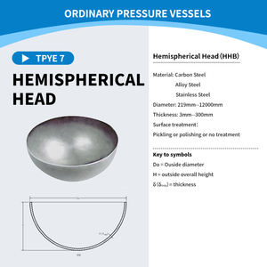 Personalização meia esfera de aço 900mm meia esfera de metal hemisfério de aço cabeça hemisférica de 6mm de espessura - Product Image 2