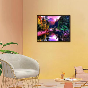 Kit de pintura al óleo por números personalizado popular al por mayor hermoso paisaje DIY pintura por números decoración de Arte Moderno - Product Image 2