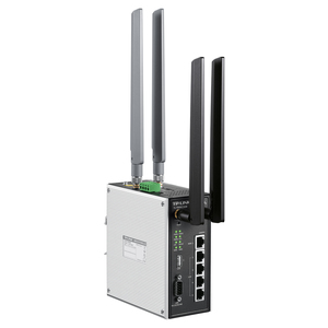Enrutador 4G industrial compacto de 2 ranuras para tarjetas Nano SIM, 5 puertos <span class=keywords><strong>Gigabit</strong></span> Ethernet, cuerpo de acero duradero para-40 ℃ ~ 75 ℃, 2 ranuras para tarjetas SIM, 1 unidad - Product Image 3