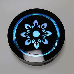 Base de Luz Láser para Hookah, Recargable por USB, Bandeja de Cigarrillos con Campo de Fuerza Láser Colorido, Rotación de 360 Grados, Metal y Vidrio - Product Image 2