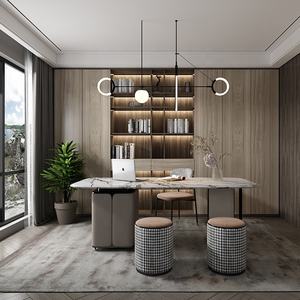 المعاصرة خشبية خزانة غرفة الأثاث مزيج رف كتب الجرف - Product Image 2