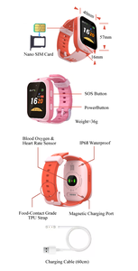 Montre connectée GPS pour enfants 4G LTE, téléphone, ultra-légère, sport, écran tactile HD, appel vidéo, SOS, étanche IP68, dispositif de suivi pour personnes âgées - Product Image 4