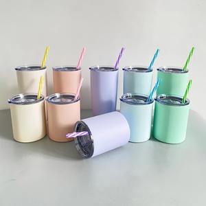 แก้วมัคสแตนเลสแบบสุญญากาศ ขนาด 10 ออนซ์ ลายพิมพ์ซับลิเมชั่น สีสันสดใส ผิวด้าน พร้อมหลอดดูด เหมาะสำหรับเดินทาง - Product Image 1