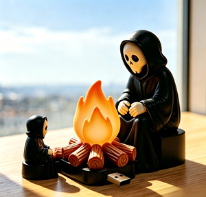 Lampada Notturna USB Creativa in Resina Completamente Personalizzabile, Regalo di Halloween, Simpatico Dio della <span class=keywords><strong>Morte</strong></span>, Babbo Natale Luminoso, Fiocco di Neve, Sabbia - Product Image 2