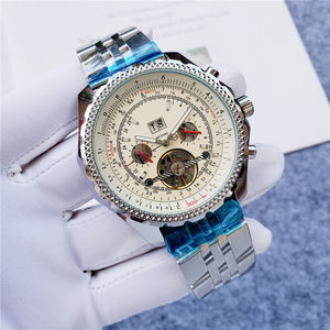 Kwaliteit Saffier Kristal Glas Waterdicht 316l Roestvrij Staal Automatische Mechanische Skelet Chronograaf <span class=keywords><strong>Br</strong></span> Mannen Horloge - Product Image 3